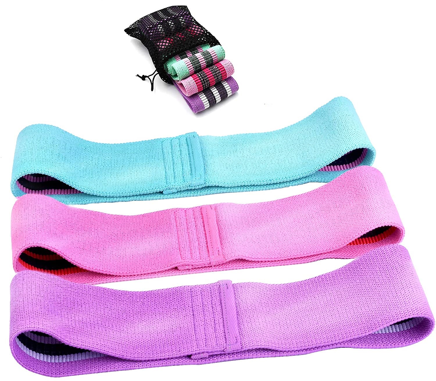 Bandas de Micro Fibra. Kit 3 Resistencias + Bolso - Imagen 4