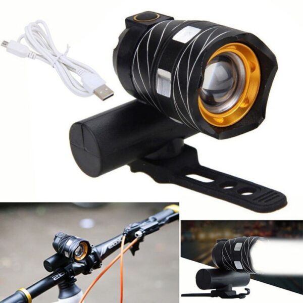Luz delantera bicicleta. Recargable. 3 Niveles. - Imagen 4