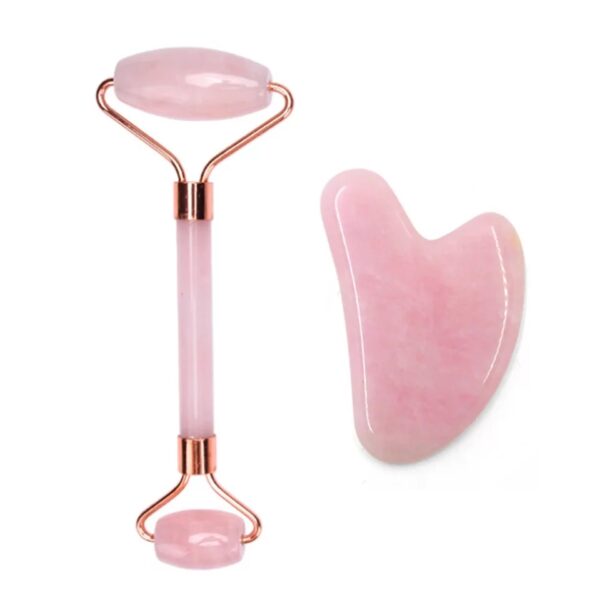 Rodillo Facial de Masaje + Piedra Gua Sha - Imagen 2